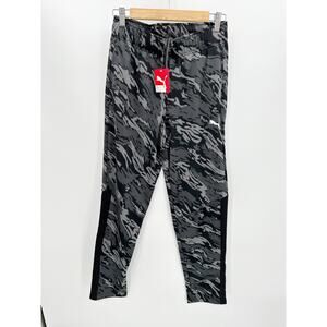 Puma Contrast 2.0 Black Grey Camo Print Sweatpants Men's Size Small S NWT